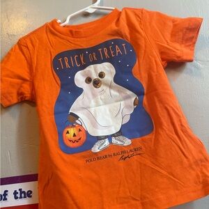 Ralph Lauren Orange Halloween Polo Bear Tee